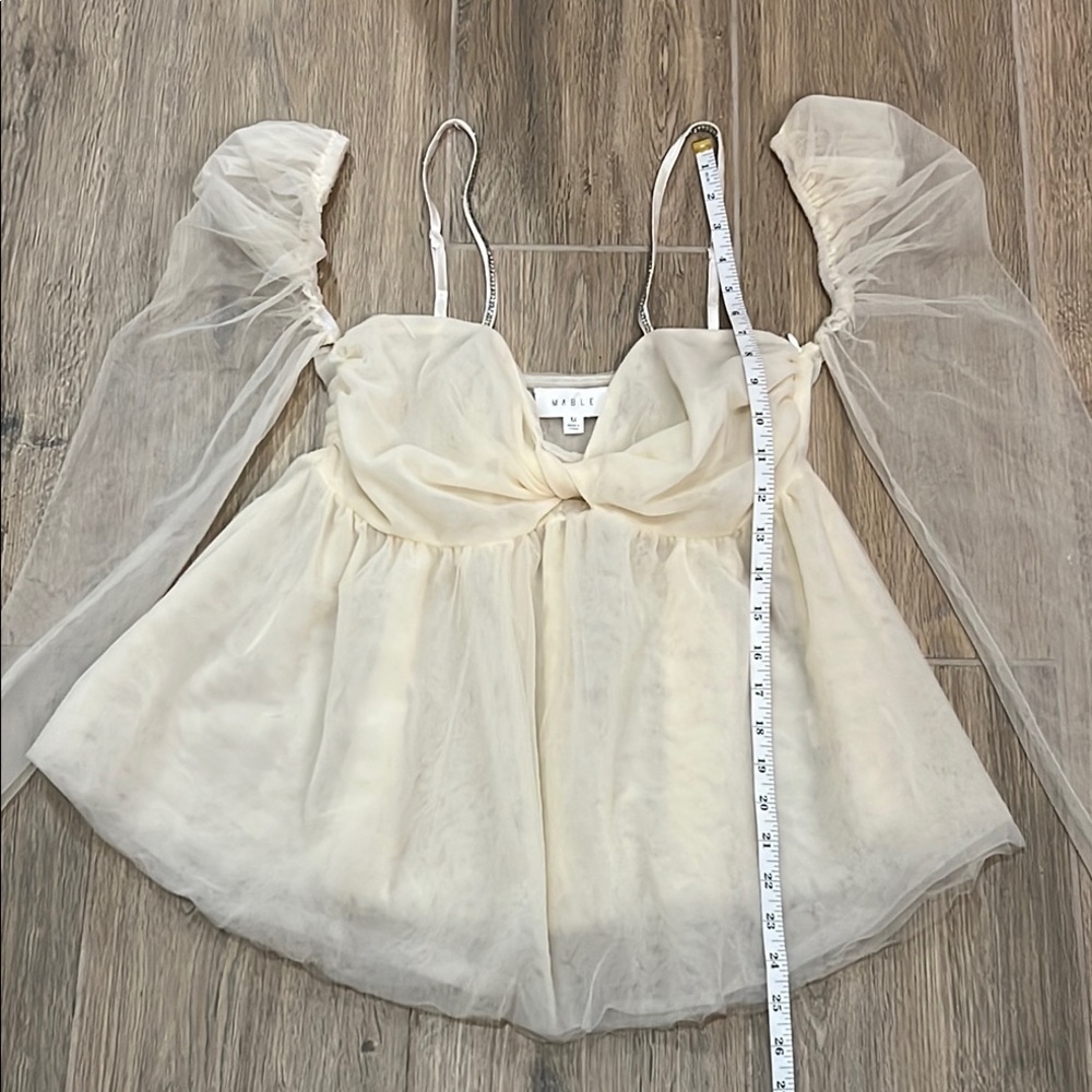 Mable Blouse Tulle Fairycore Princess Puff Top Whimsy Anthropologie Fancy - Picture 9 of 13